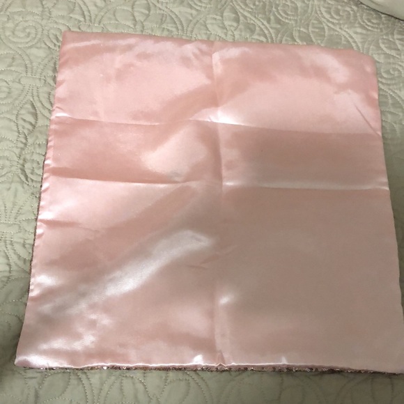 Preloved 17” Square Blush Sequin Pillow Cover - Picture 2 of 5